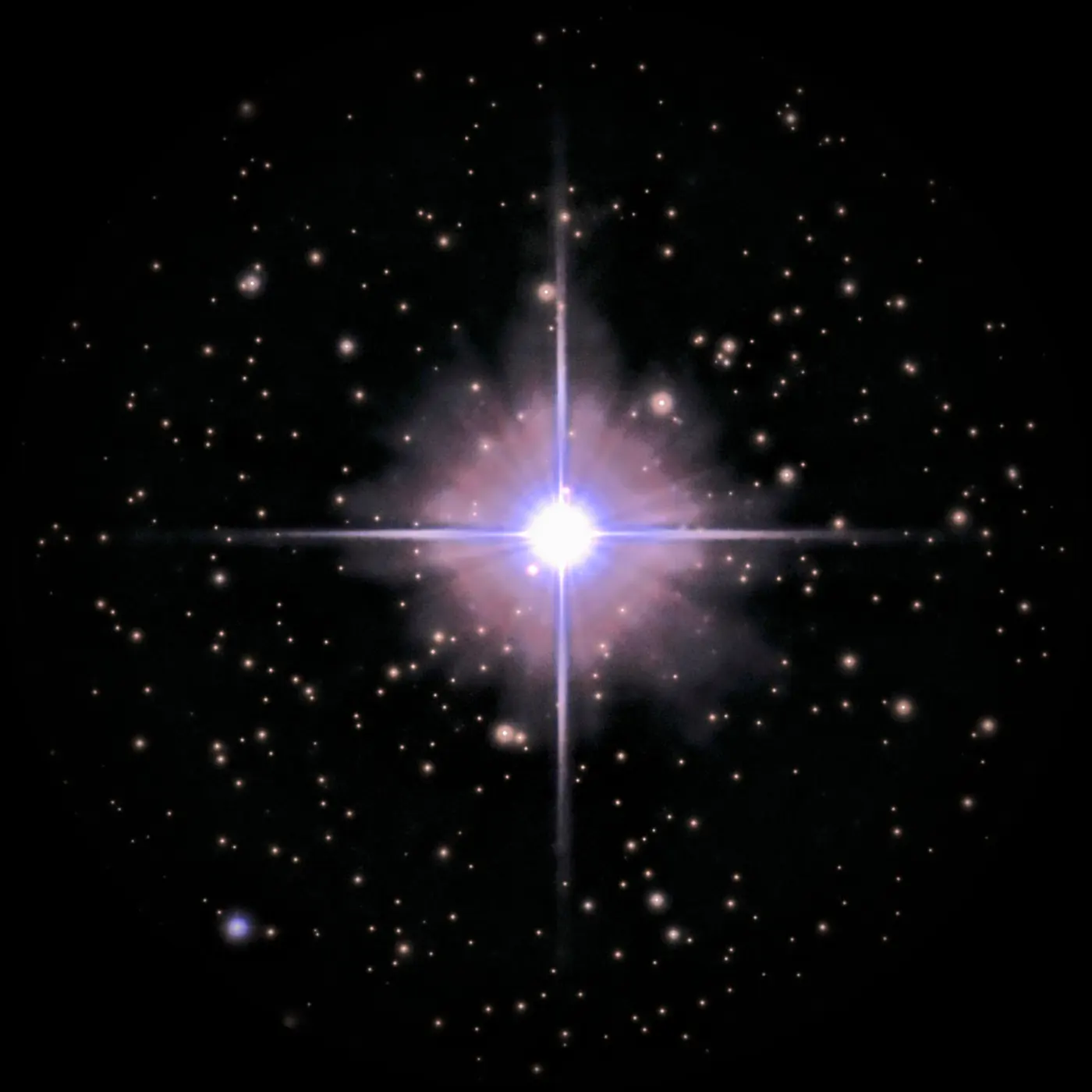 Véga (α Lyrae), longest exposure 5m