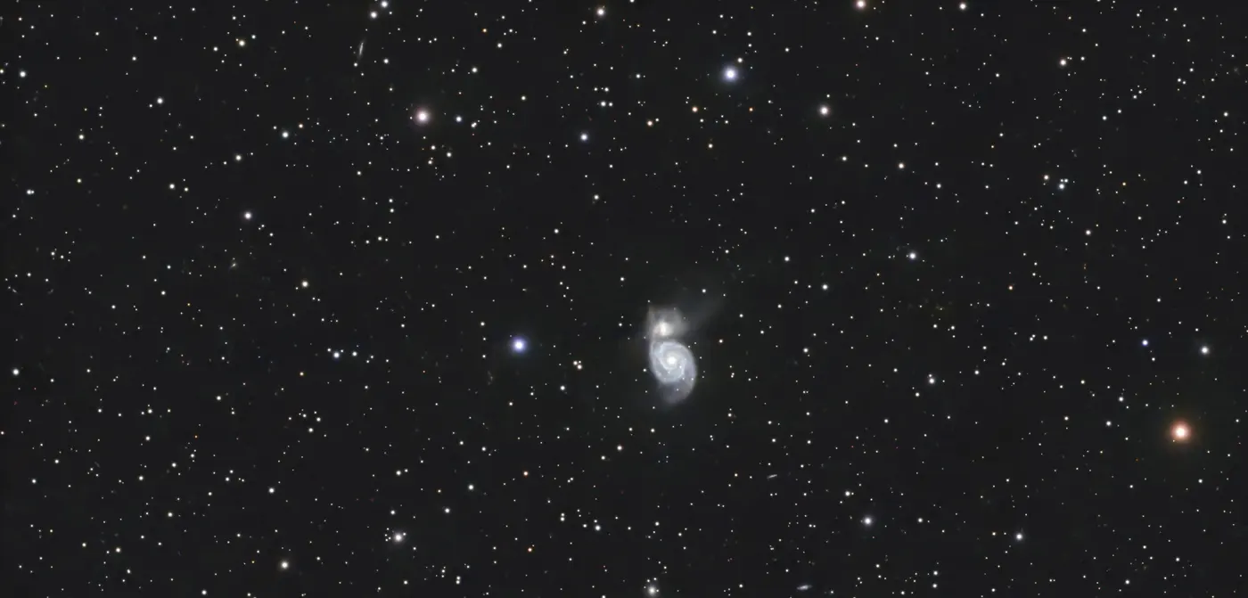 Galaxie du Tourbillon, M51, longest exposure 1h 03