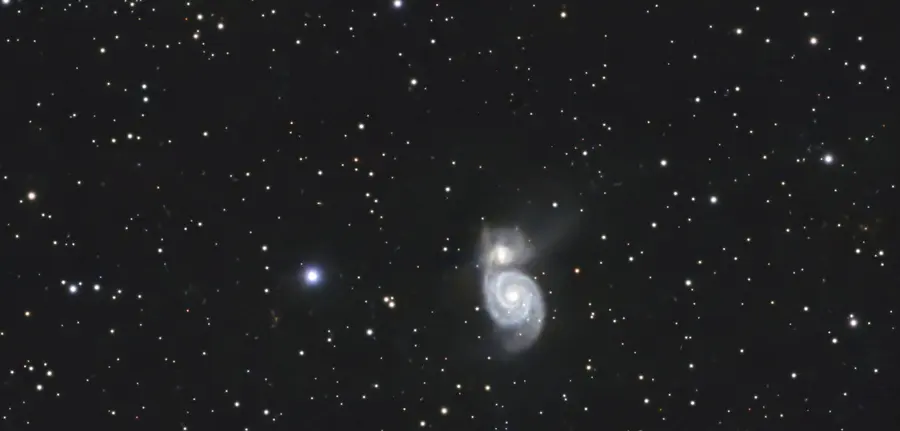 M51, Galaxie du Tourbillon, in the constellation Canes Venatici