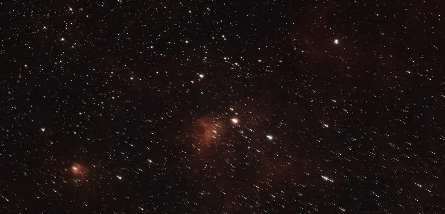 NGC 1931 · IC 417, La Mouche et l'Araignée, in the constellation Auriga