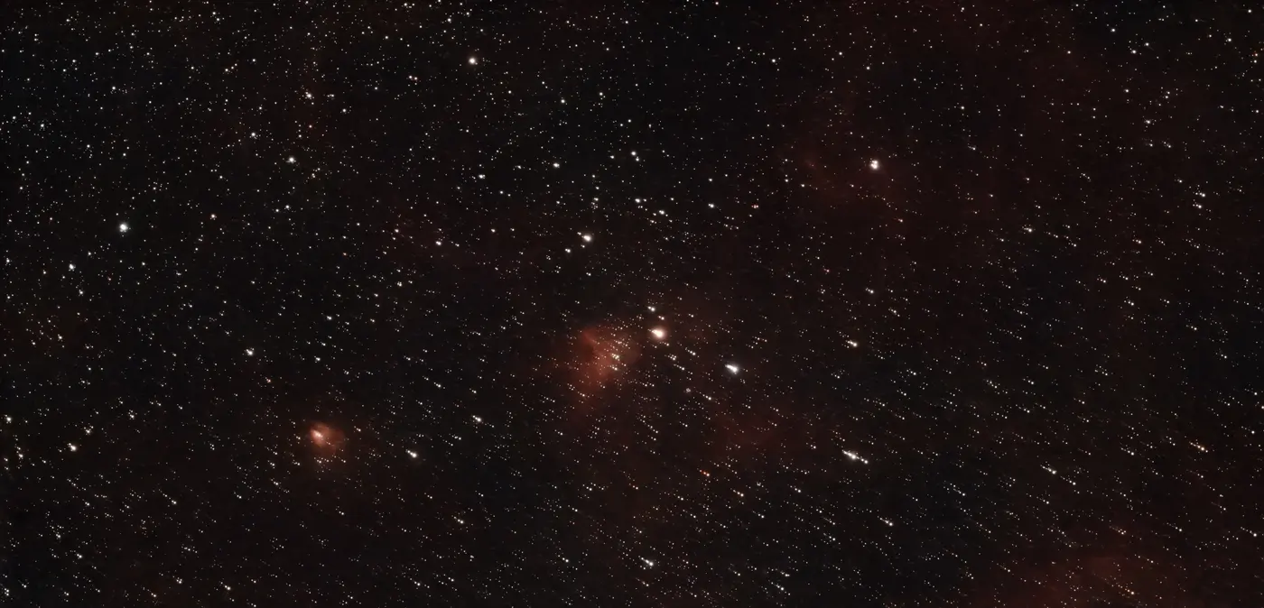 NGC 1931 · IC 417, La Mouche et l'Araignée, dans la constellation Cocher
