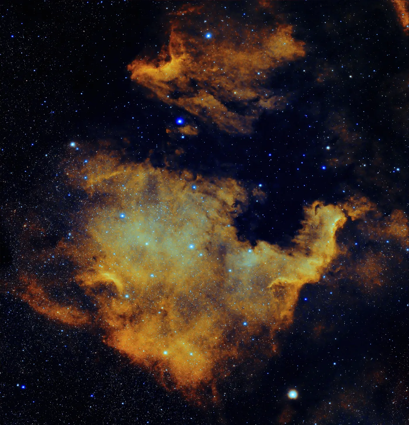 NGC 7000 · IC 5070, Amérique du Nord et Pélican